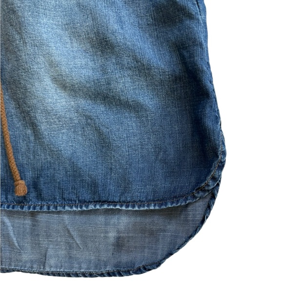 Anthropologie Cloth & Stone Denim Chambray Mini Skirt Women's  Size Medium - Picture 3 of 7